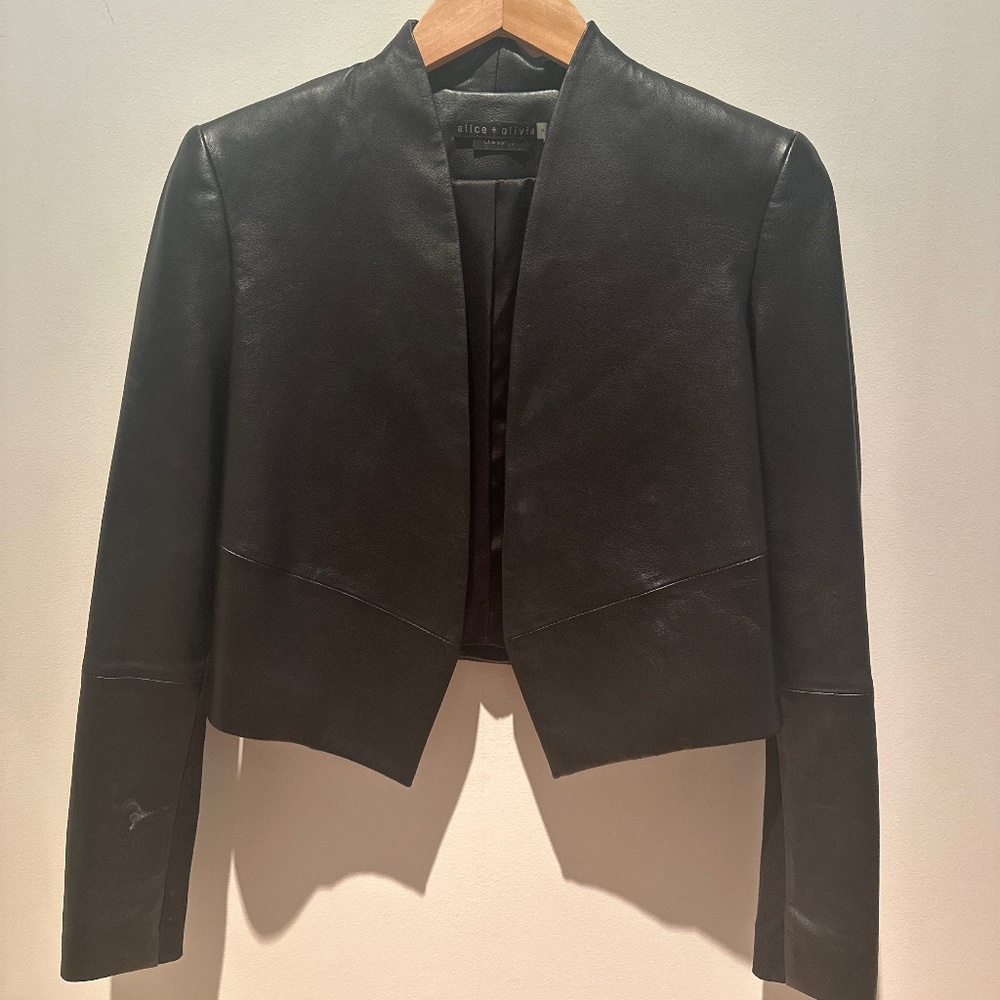Alice an Olivia leather jacket brand new